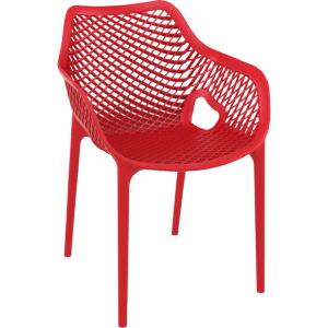 PC-047A πολυθρόνα polypropylene ΚΟΚΚΙΝΗ, 57x60x81